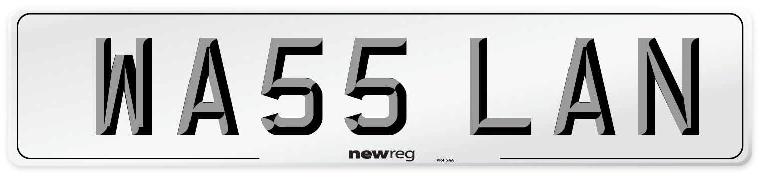 WA55 LAN Number Plate from New Reg